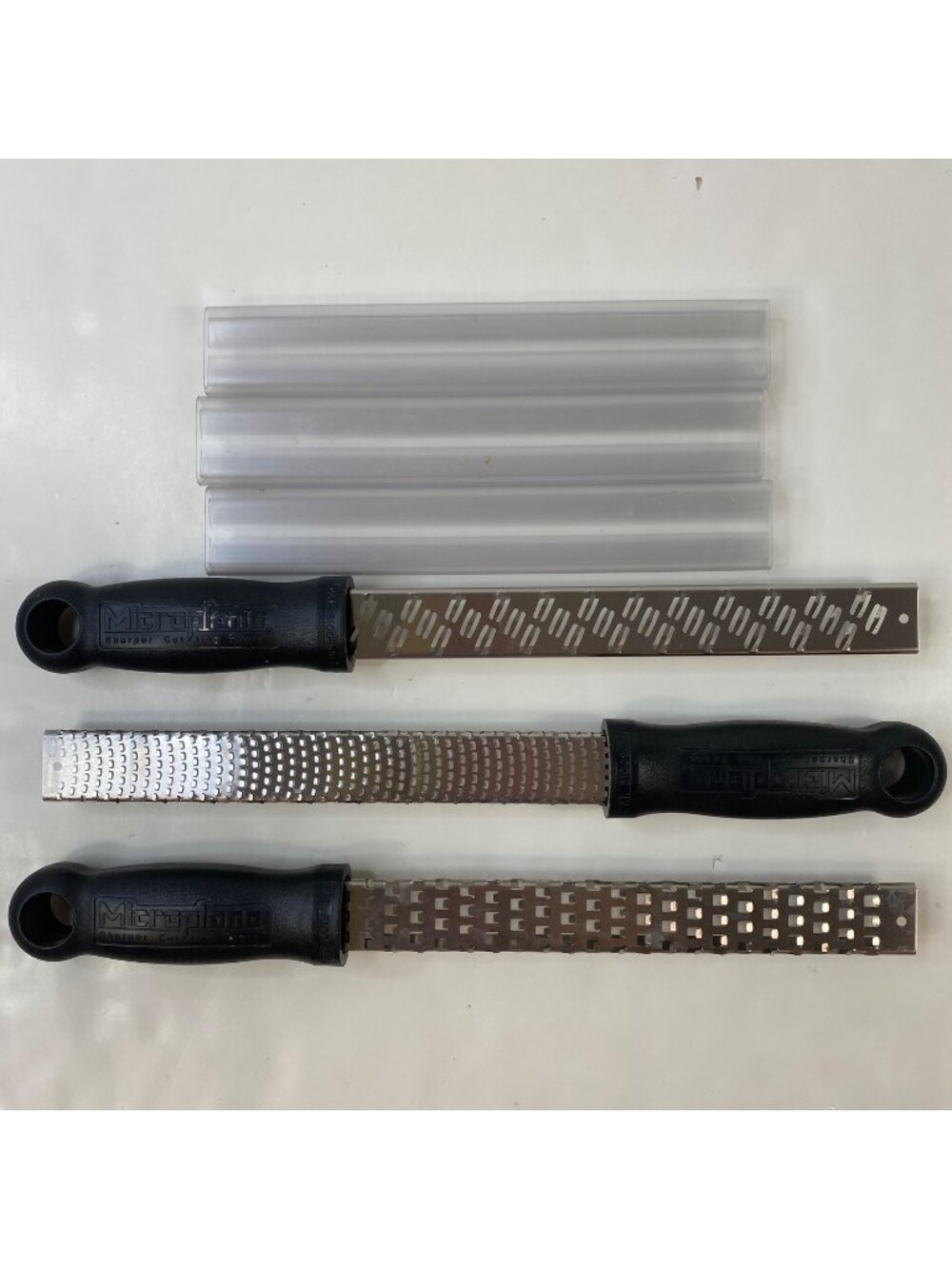 Microplane 3-Piece Stainless Steel Zester Grater Set Covers